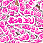 Do It Lady Sticker