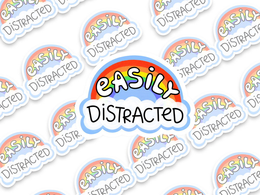 Easily Distracted Sticker