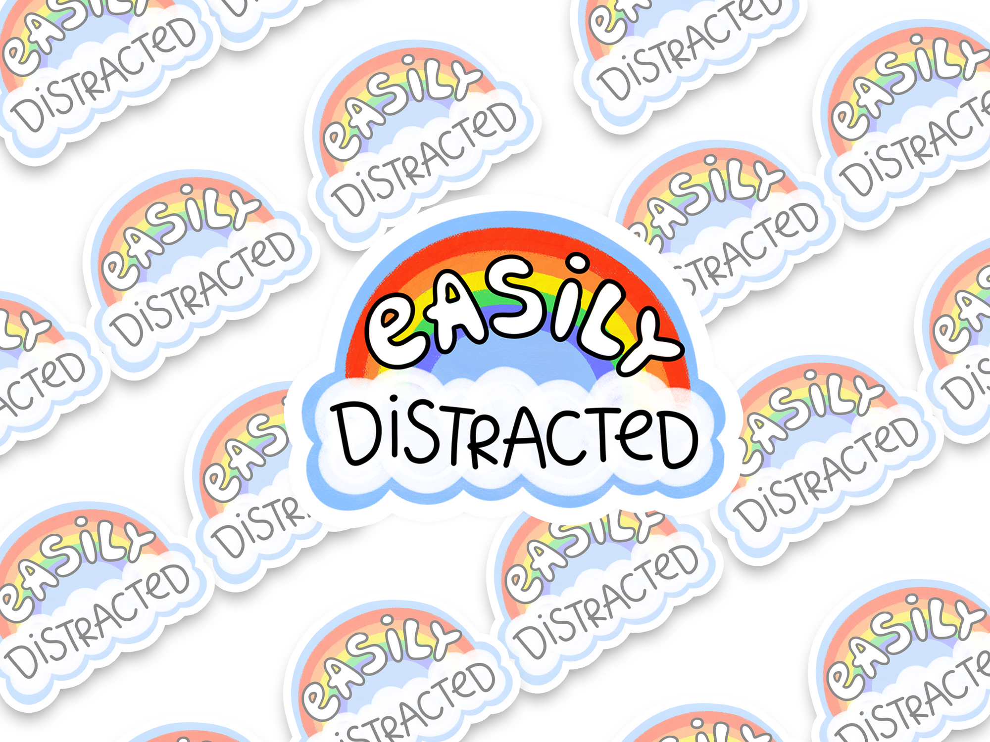 Easily Distracted Sticker