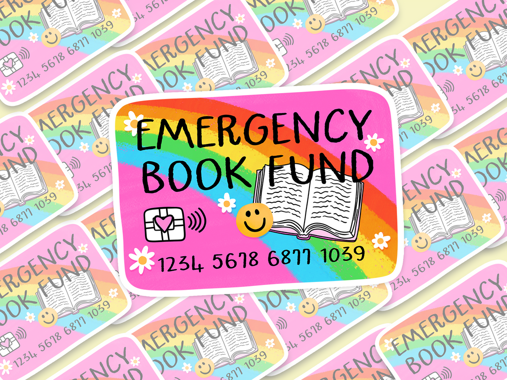 Emergency Book Fund Sticker