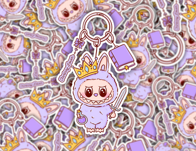 Fantasy Book Girlie Labubu Sticker