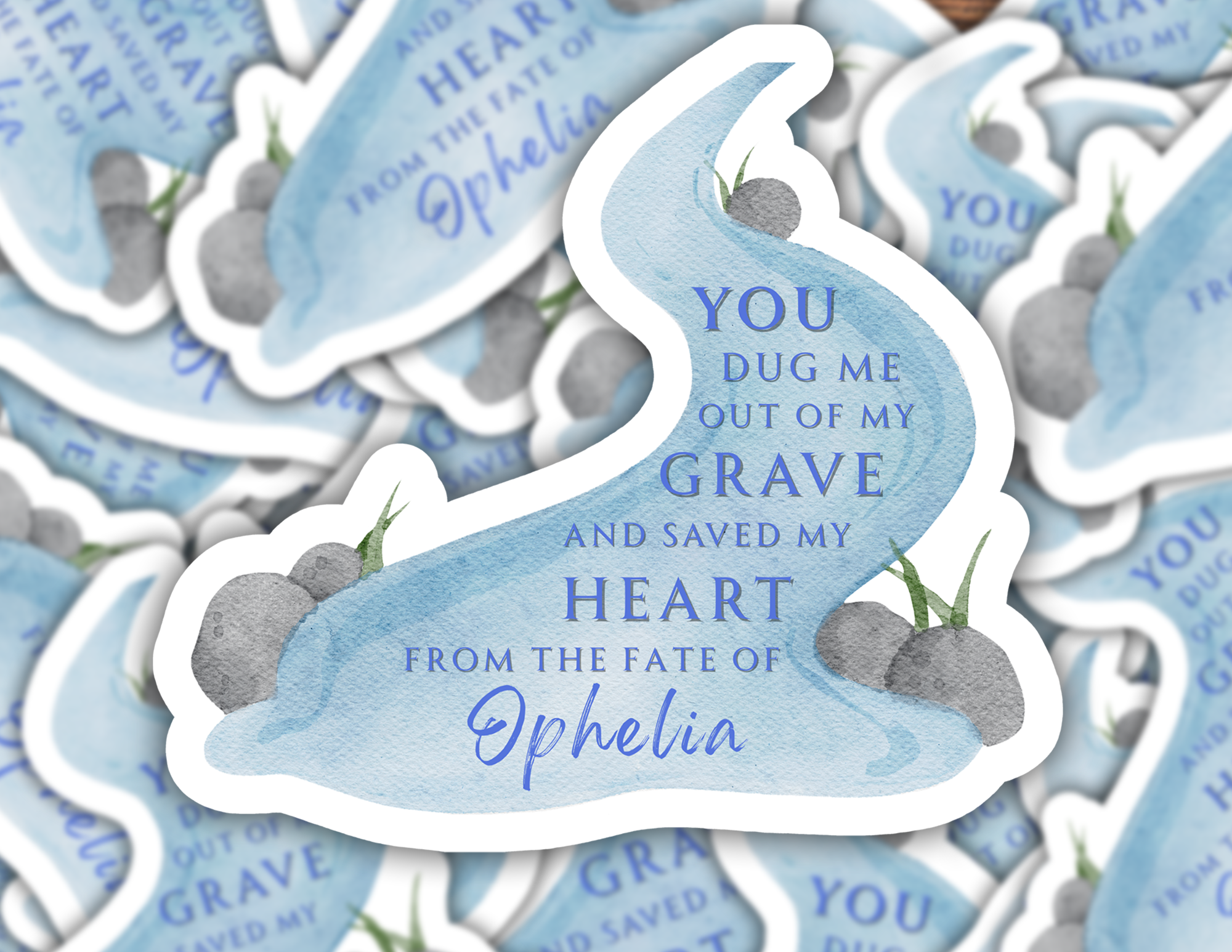 The Fate of Ophelia Inspired Sticker