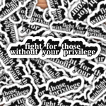 Fight For Those Without Your Privilege Vinyl Sticker