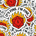 It’s Fine. I’m Fine Natural 1 DND Vinyl Sticker