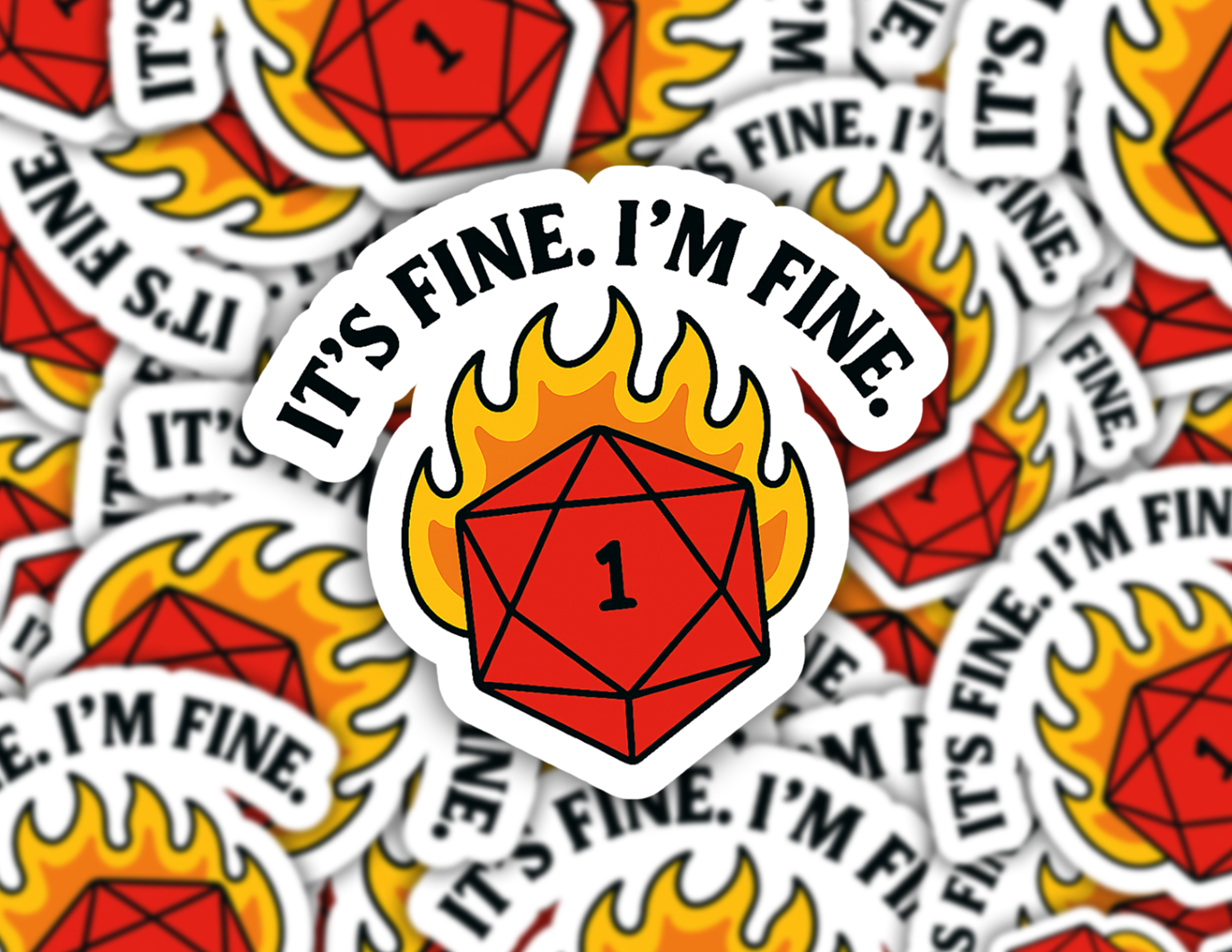 It’s Fine. I’m Fine Natural 1 DND Vinyl Sticker