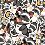 2025 Be Like Drunk Raccoon Sticker