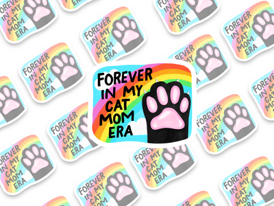 Forever In My Cat Mom Era Sticker