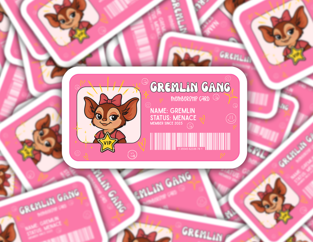 Gremlin Gang Membership Card Sticker