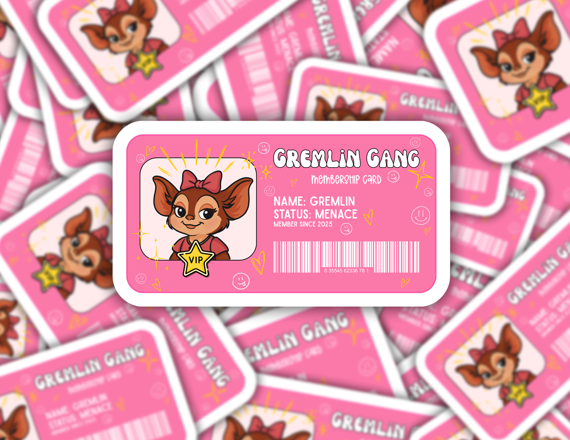 Gremlin Gang Membership Card Sticker