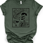 Skeleton Espresso T-Shirt in Heather Forest