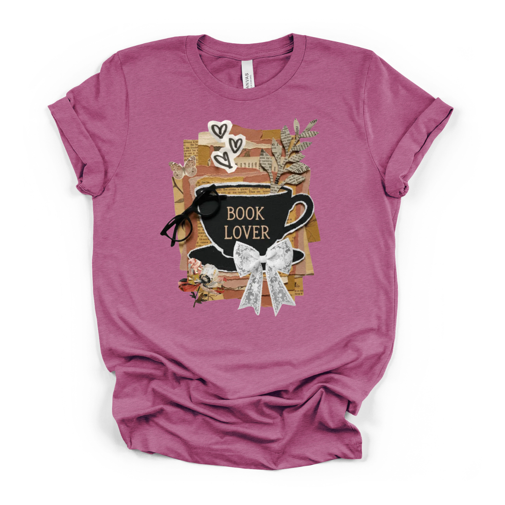 Book Lover With 3D Effect T-Shirt
