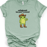 Undiagnosed But Peer Reviewed Frog T-Shirt in Heather Prism Dusty Blue