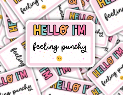 Hello, I'm Feeling Punchy Sticker