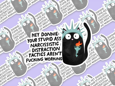 Hey Donnie Cat Sticker