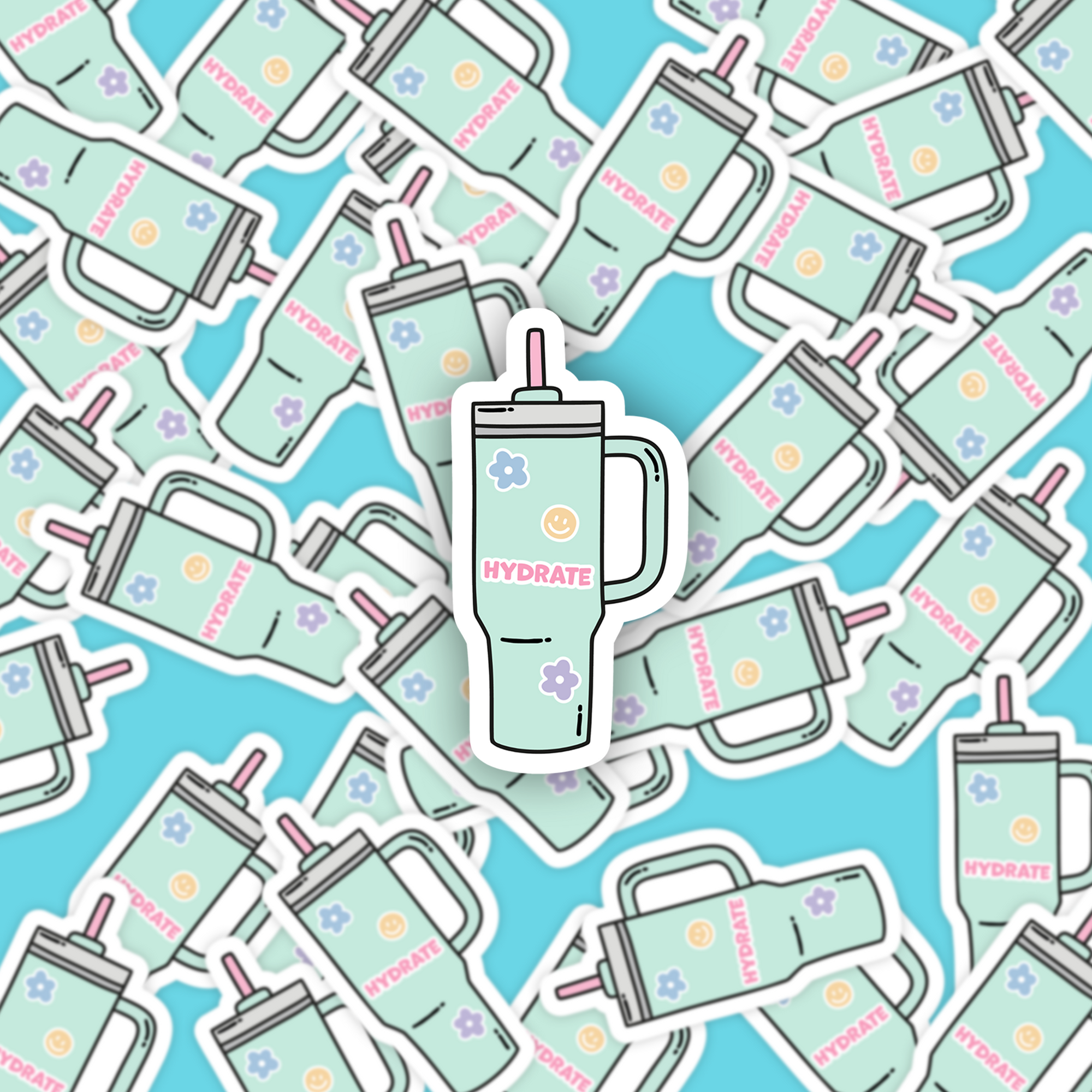 Hydrate Teal Stanley Sticker