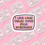 I Like Long Walks Away From Everybody vinyl sticker by Grumpy Greetings Co.