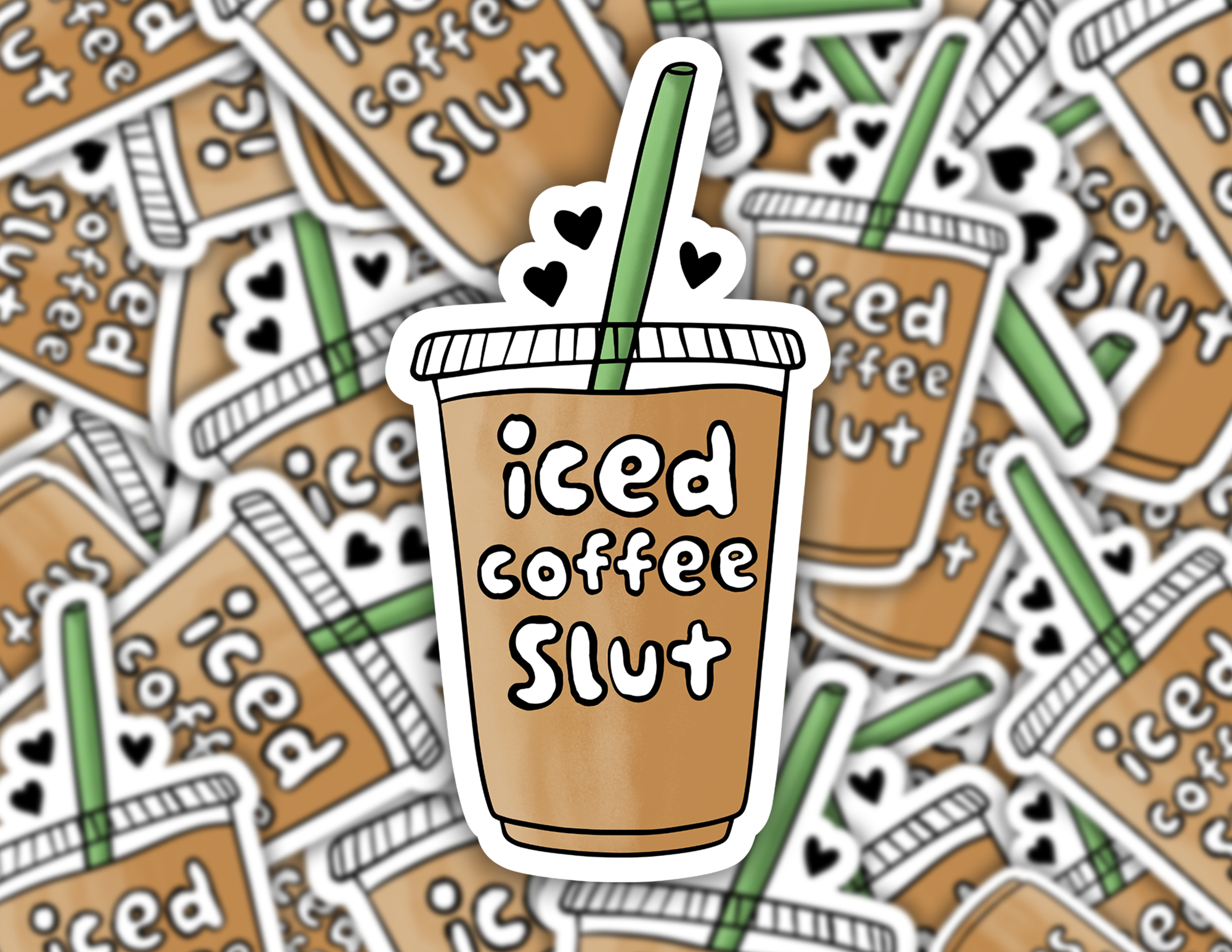 Iced Coffee Slut Sticker