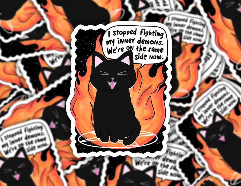 On The Same Side of My Inner Demons Sticker
