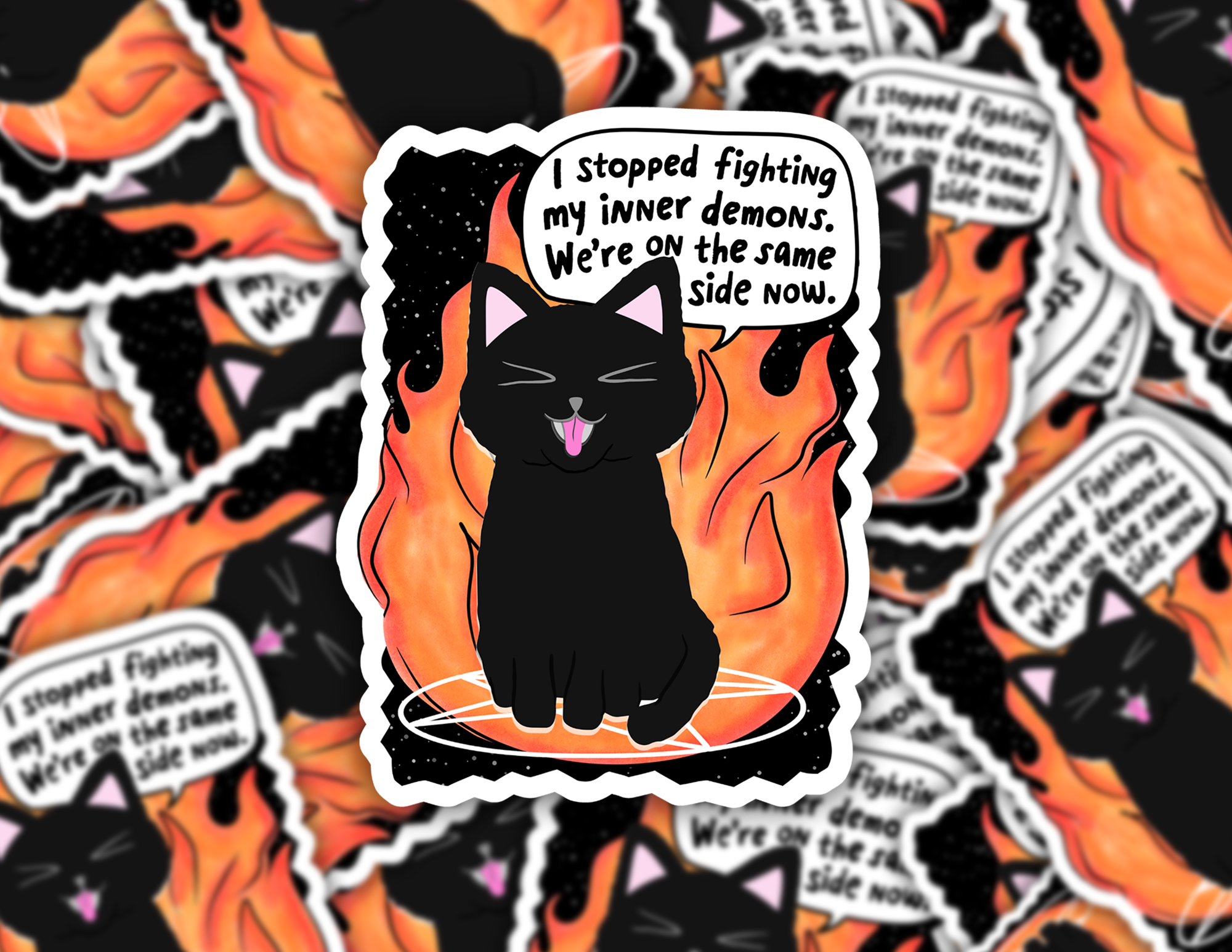 On The Same Side of My Inner Demons Sticker