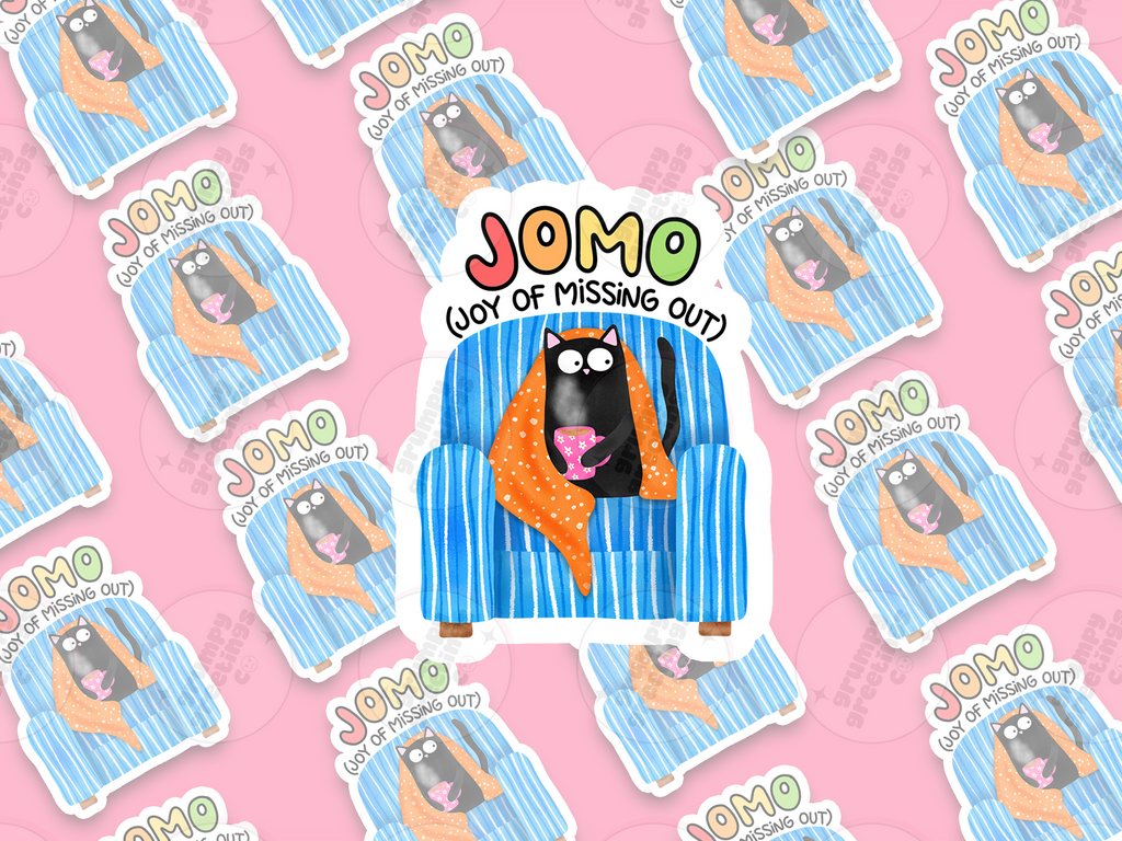 JOMO Cat Sticker