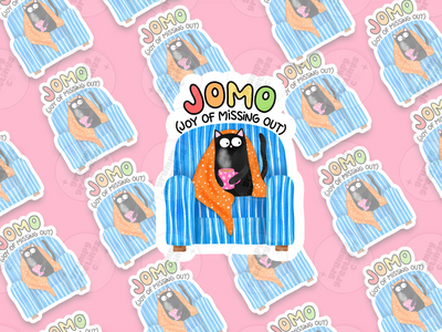 JOMO Cat Sticker