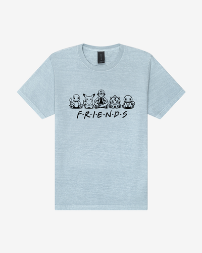 Poke Friends 4810GD Heavyweight Unisex T-Shirt in Washed Light Denim