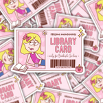 Lizzie Library Card Sticker