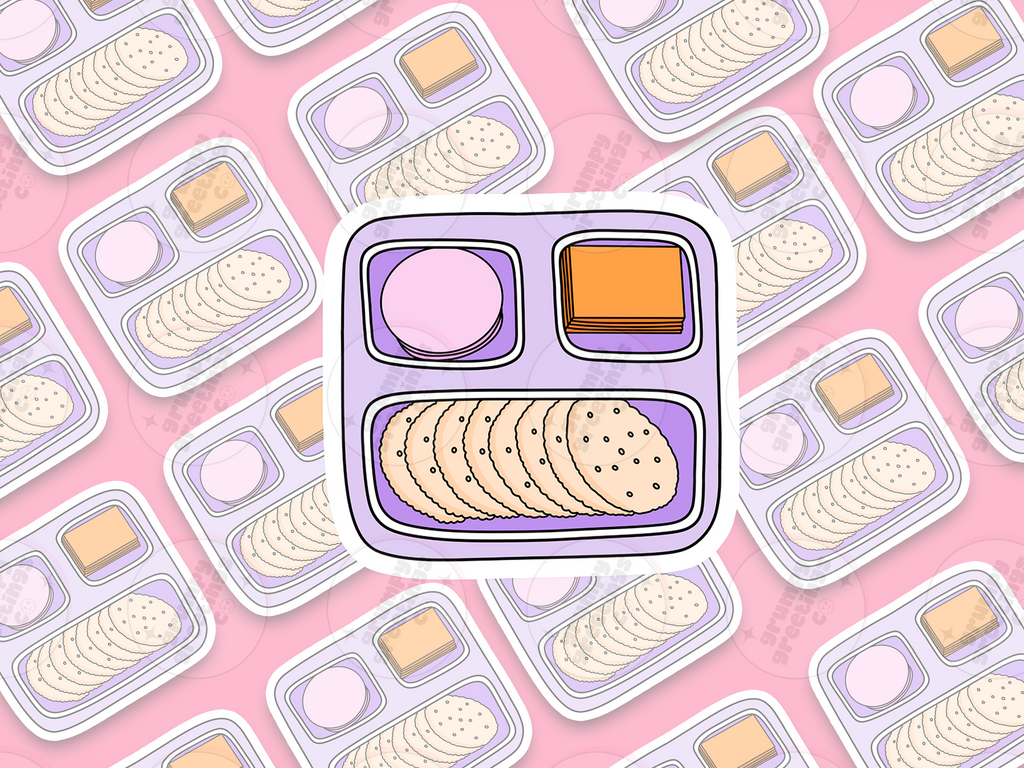 Lunchable vinyl sticker by Grumpy Greetings Co.