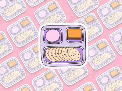 Lunchable vinyl sticker by Grumpy Greetings Co.