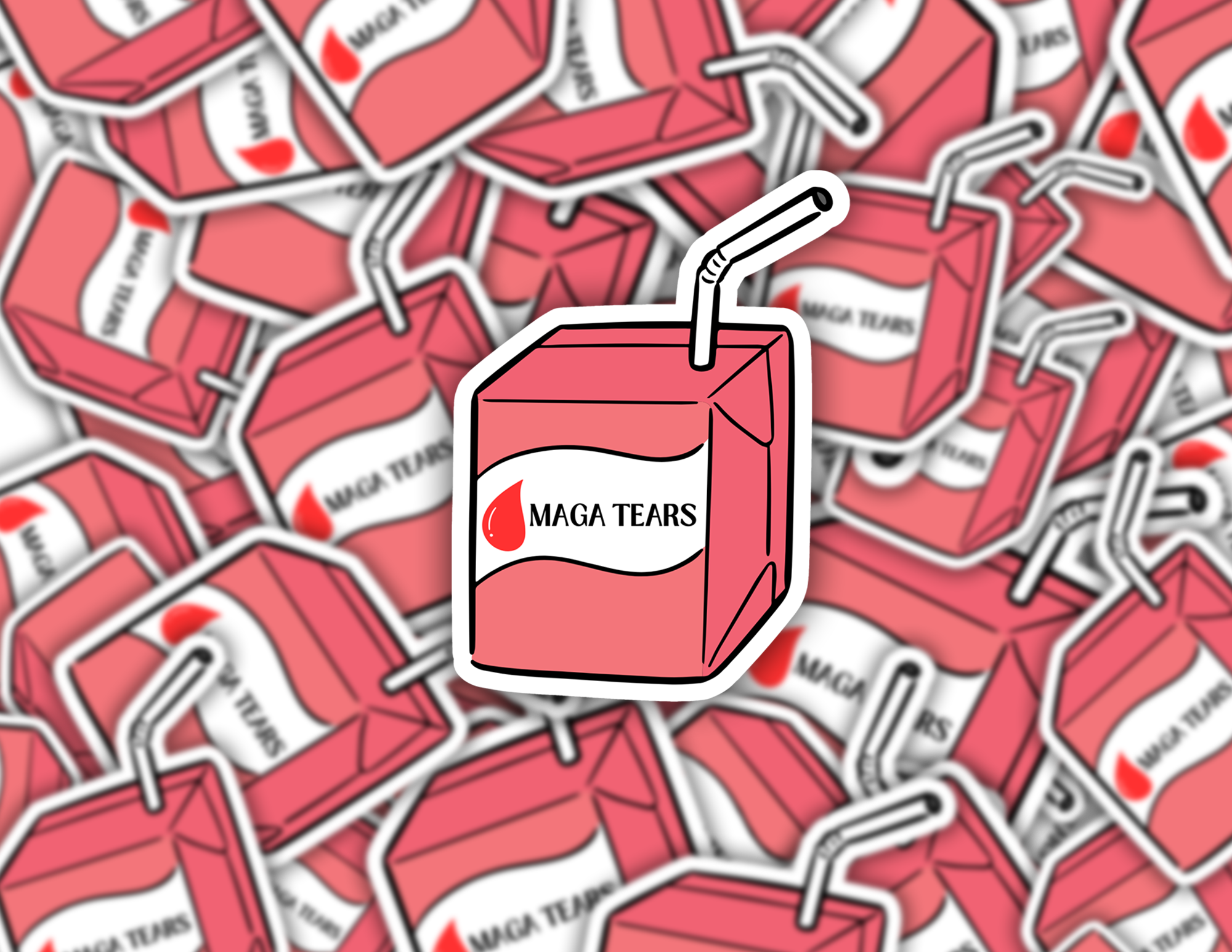 MAGA Tears Juice Box Sticker