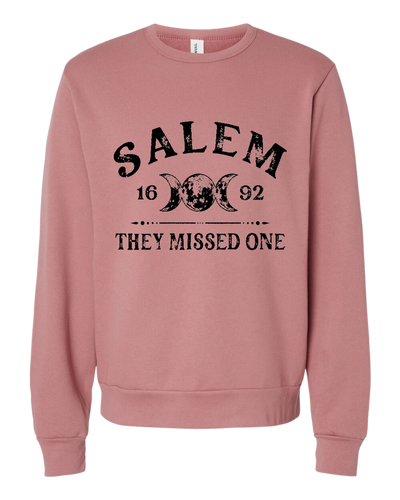 Salem They Missed One Halloween Crewneck in Mauve