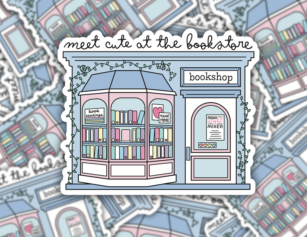 Meet Cute At The Bookstore Sticker