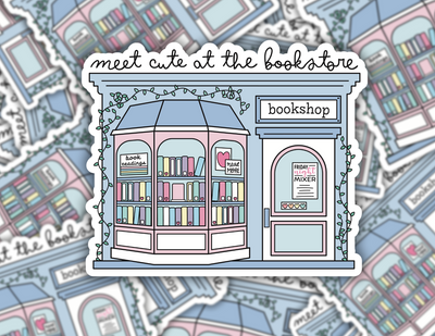 Meet Cute At The Bookstore Sticker