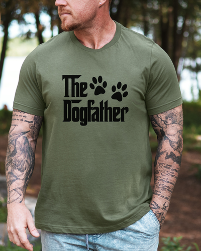 The Dogfather T-Shirt in Heather Military Green
