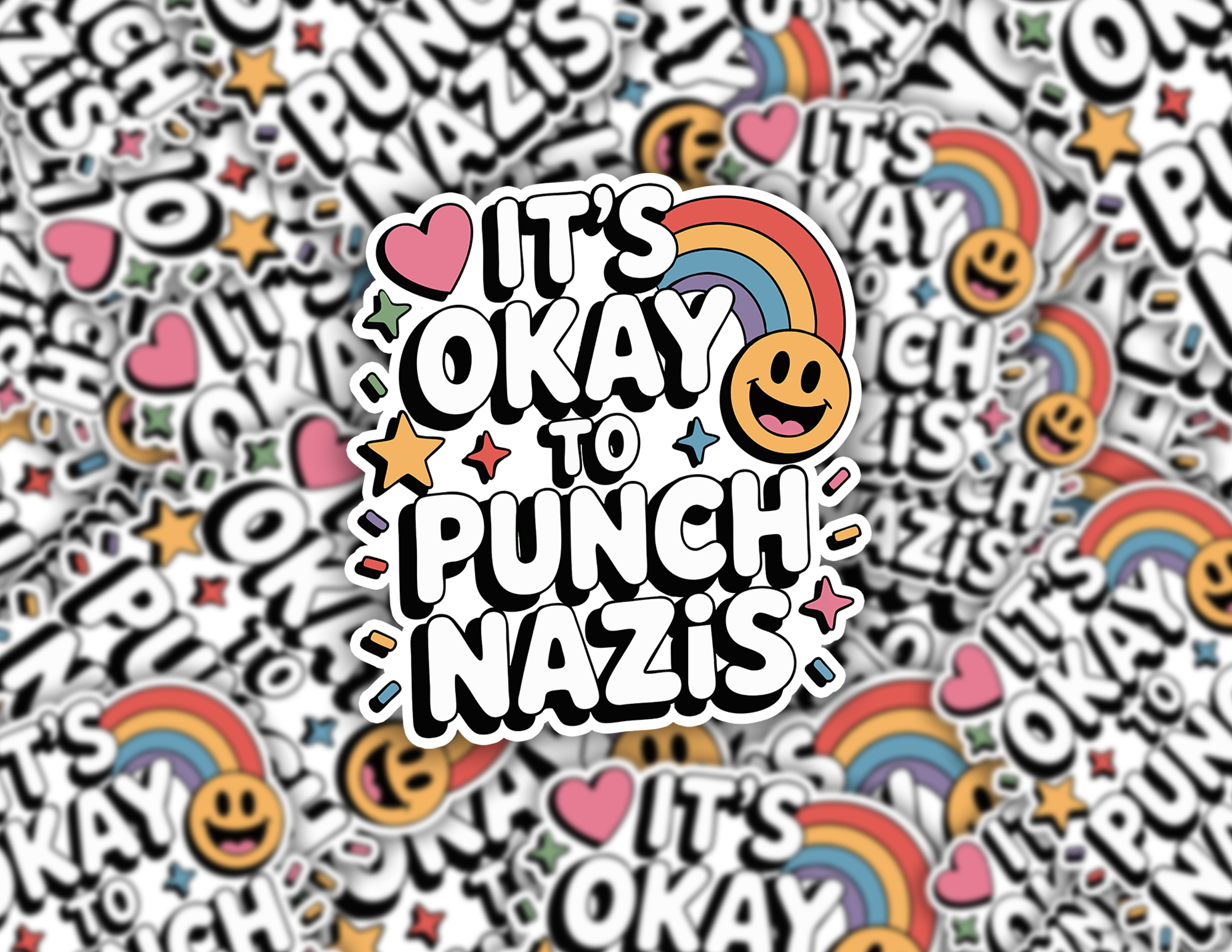 It's OKAY to Punch Nazis Sticker