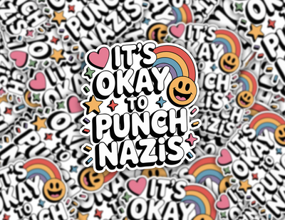 It's OKAY to Punch Nazis Sticker
