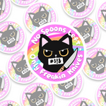 No Spoons Left, Only Freakin' Knives Cat Sticker