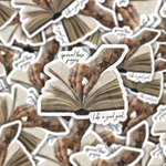 Spread Those Pages Tattooed Hand Bookish Sticker