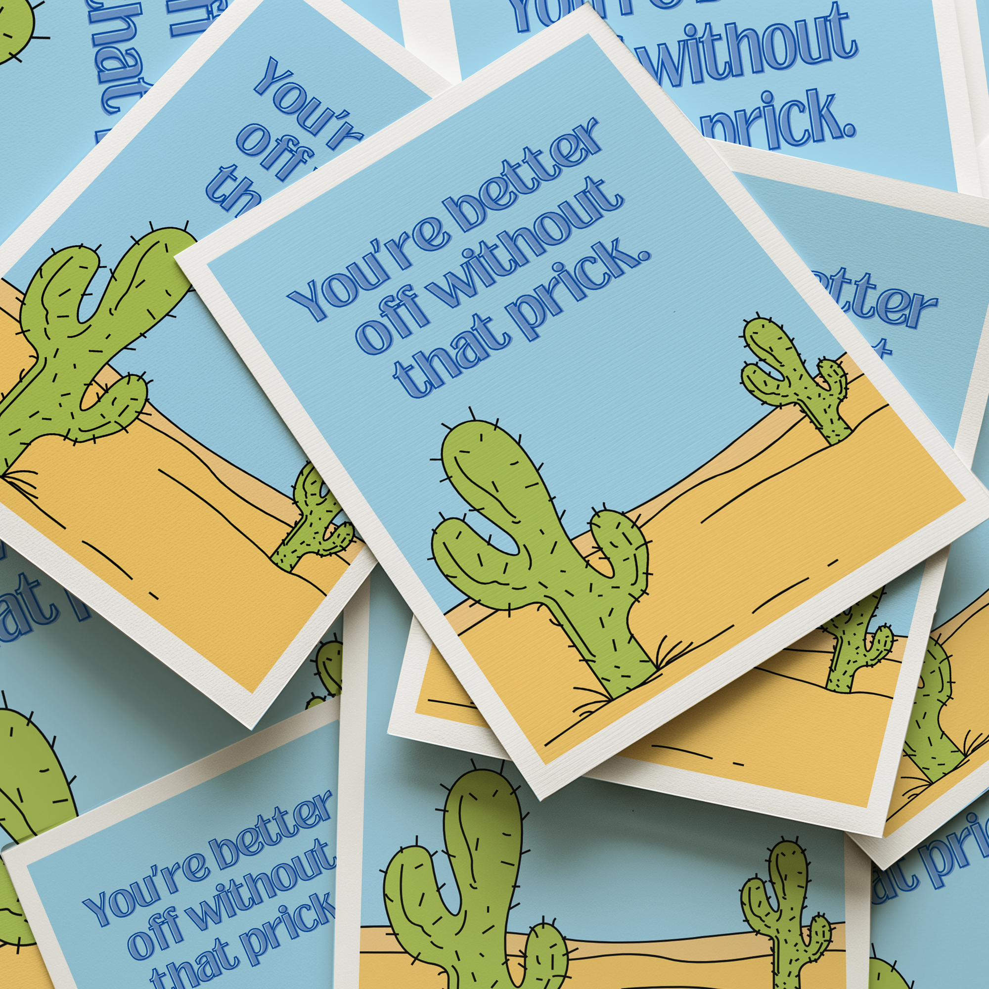 Prick Breakup Greeting Card
