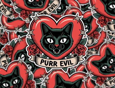 Purr Evil Sticker