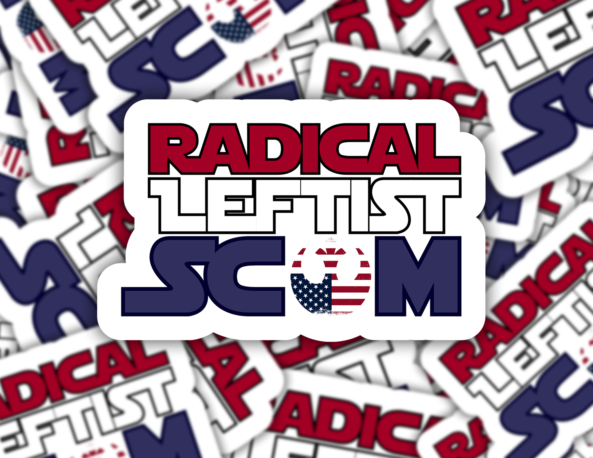 Radical Leftist Scum US Sticker
