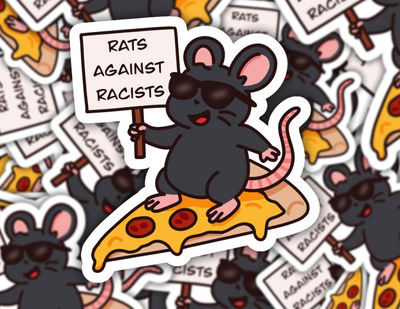 Rats Against Racists - New York Sticker