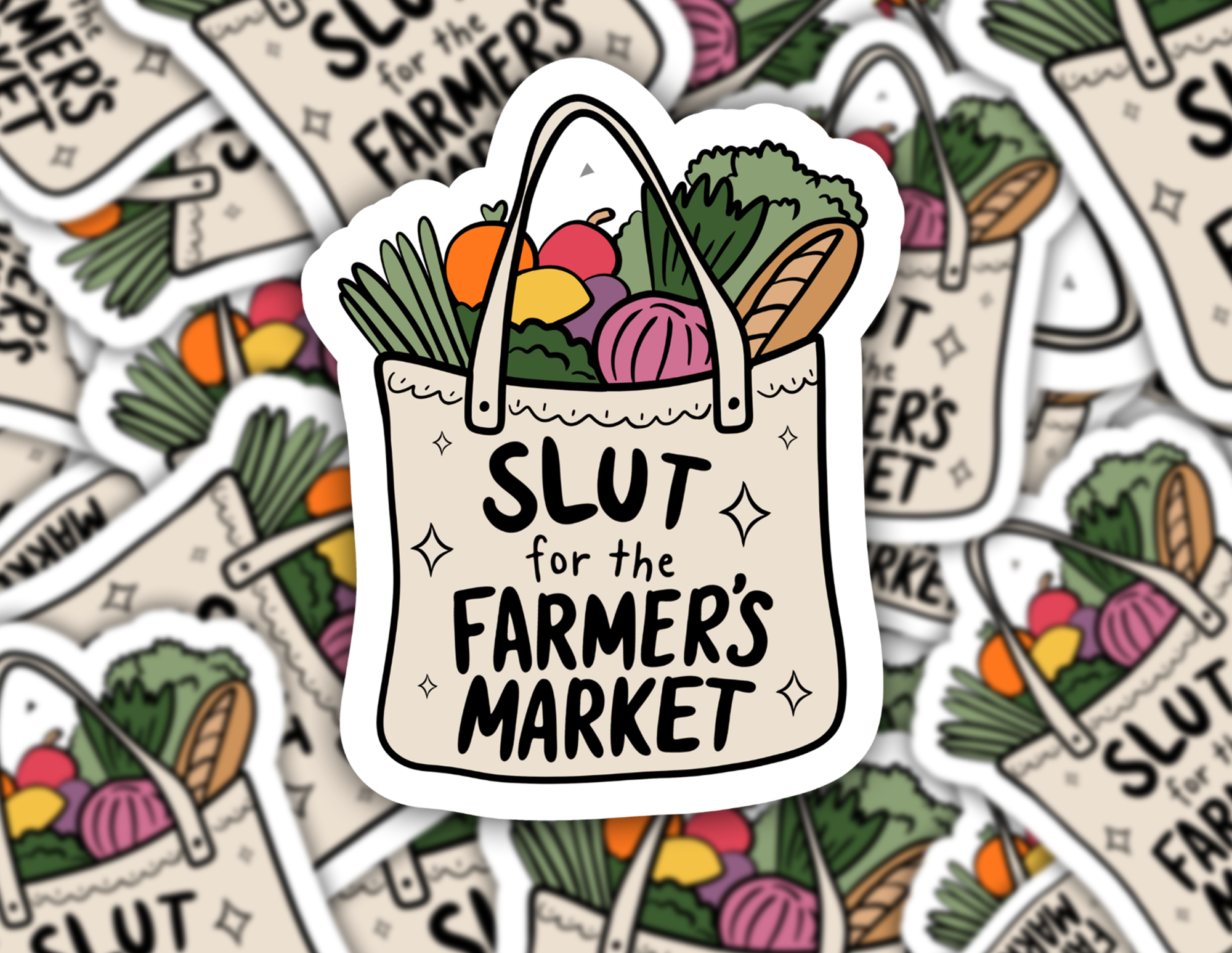 Slut For The Farmer's Market Sticker