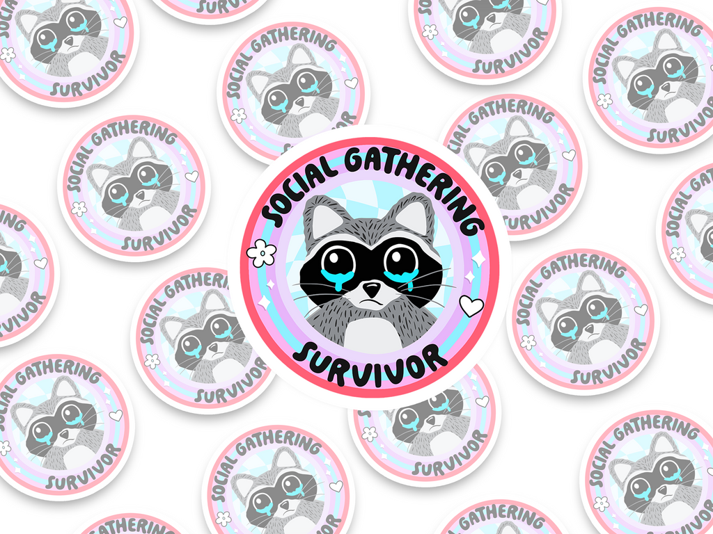 Social Gathering Survivor Sticker