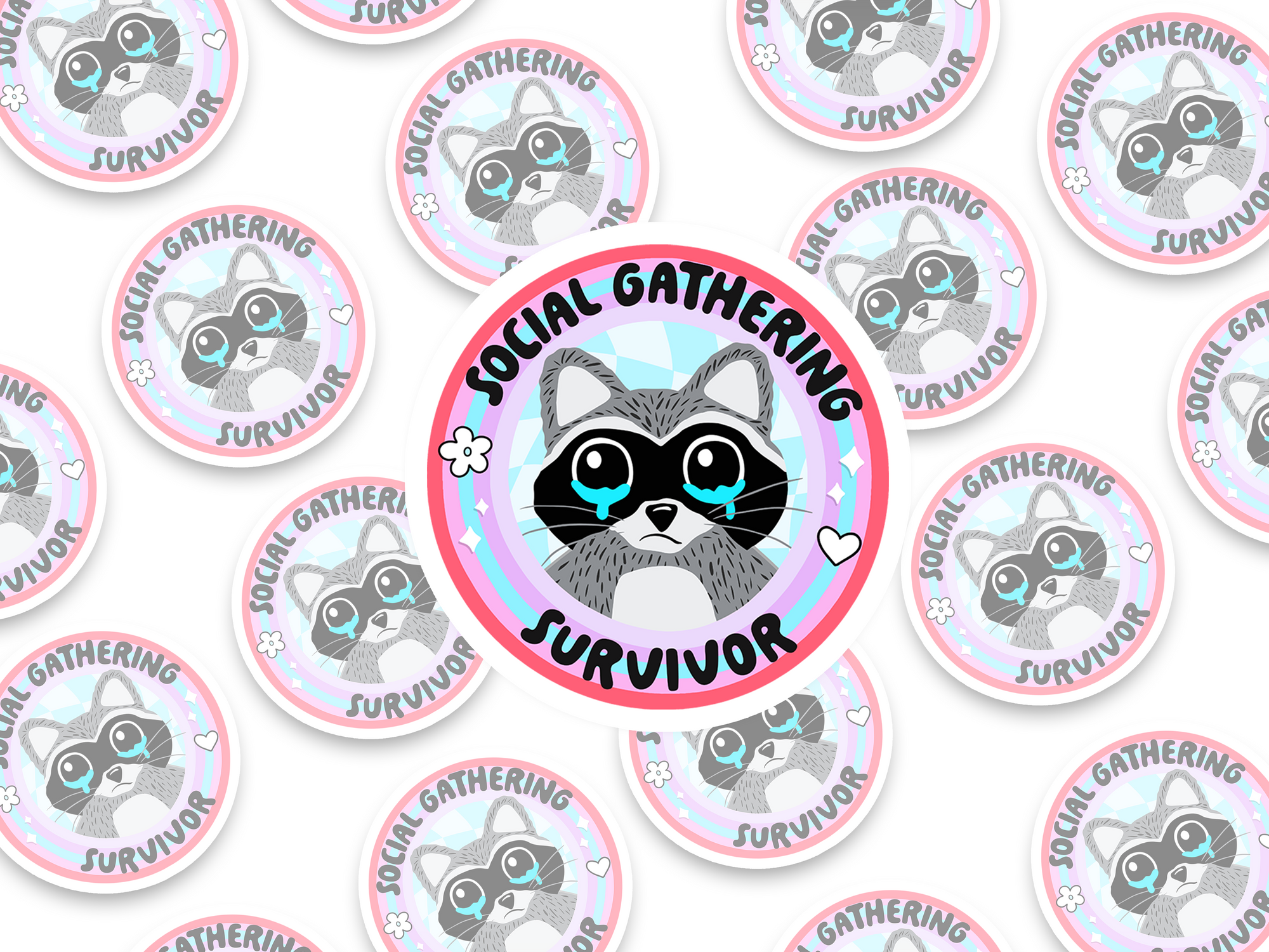 Social Gathering Survivor Sticker