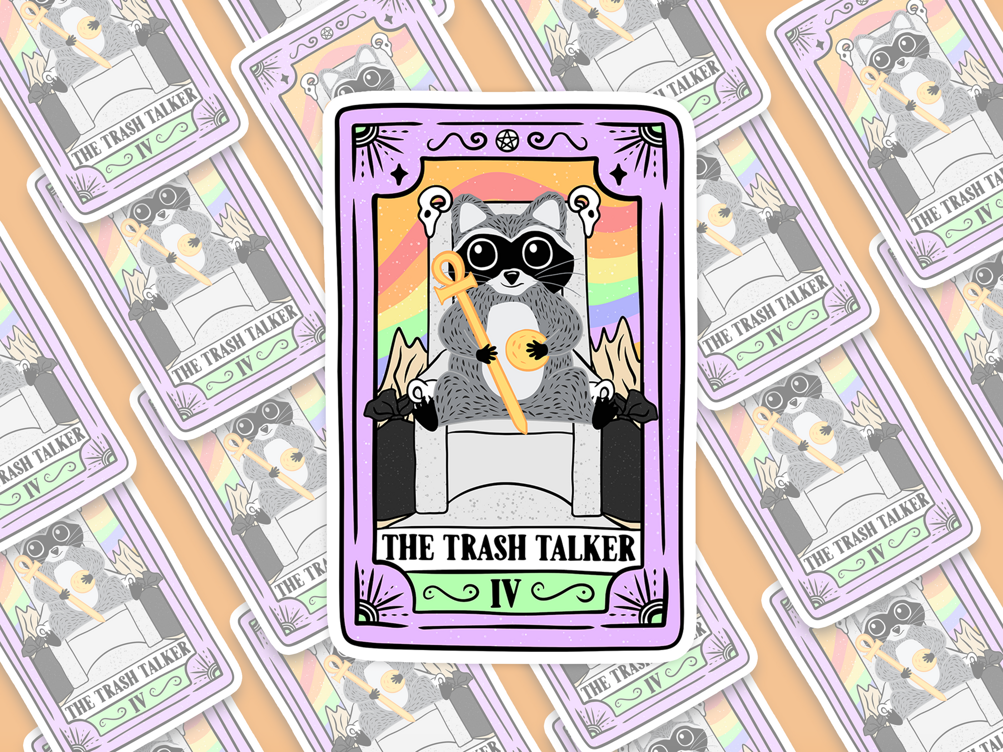 The Trash Talker Tarot Sticker