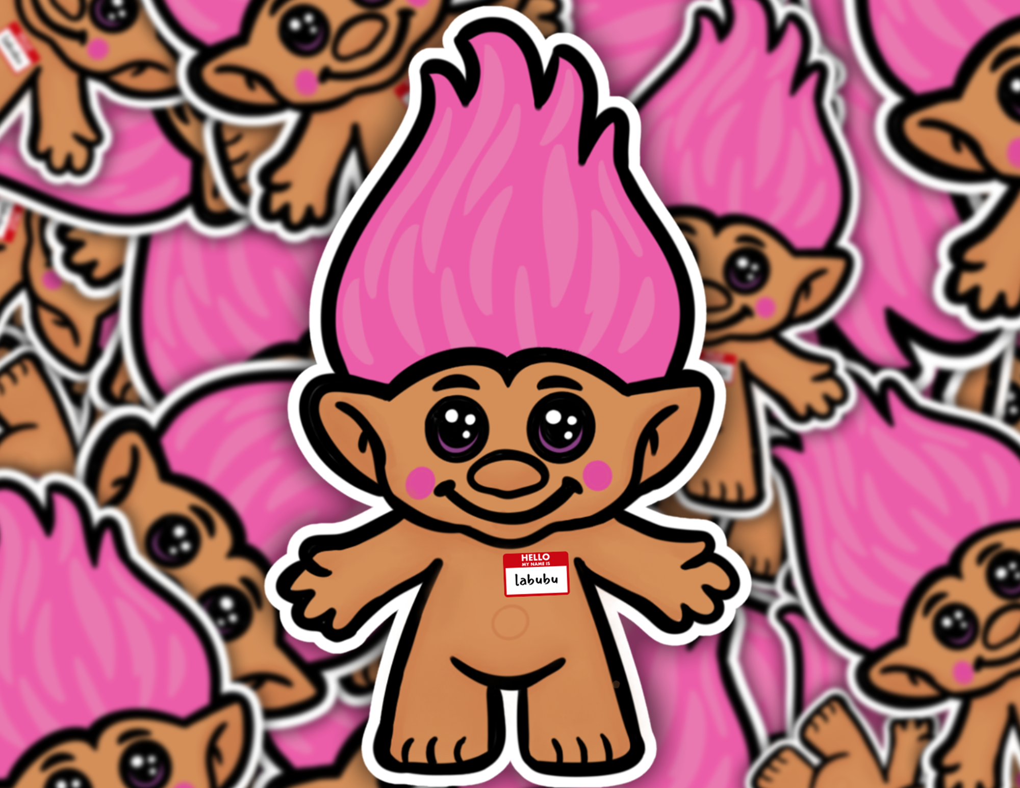 Hello, My Name Is Labubu Sticker