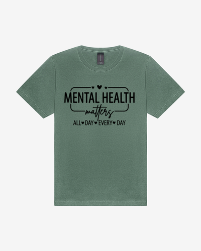 Mental Health Matters 4810GD Heavyweight Unisex T-Shirt in Washed Pine