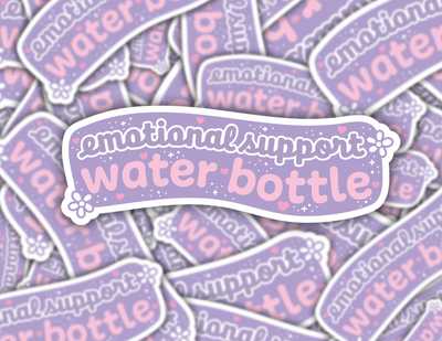 Emotional Support Water Bottle Sticker