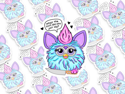 What Did You Fucking Say? Furby Sticker